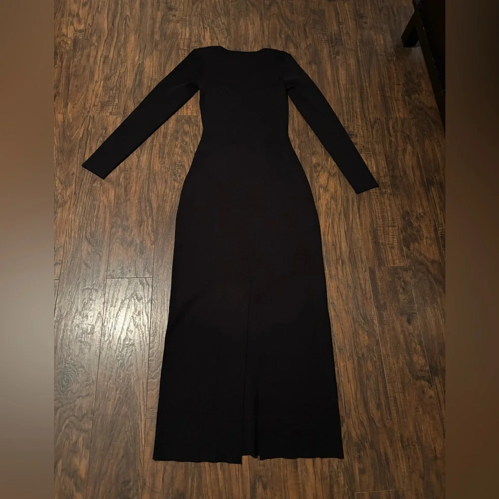 STAUD Classic Black Long Sleeve Dress Large - Picture 2 of 10